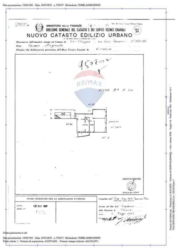 Foto 37 - Four-room apartment Genova - floor plans 1