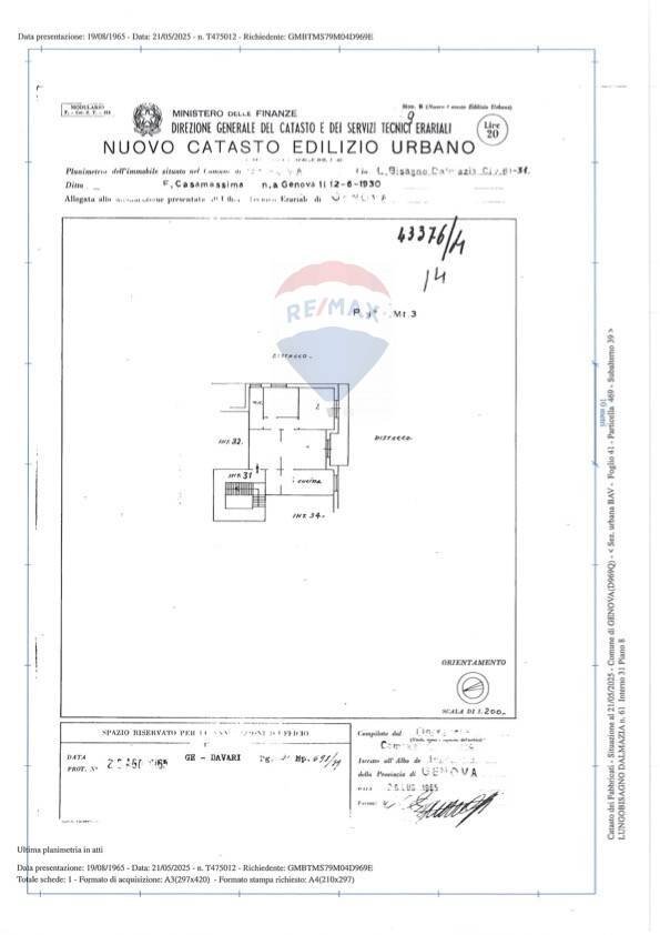 Foto 31 - Appartamento Lungobisagno Dalmazia
 
61, Genova - planimetria 1