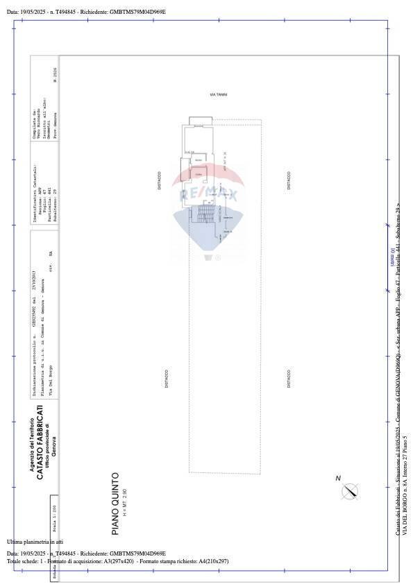 Foto 33 - Appartamento Via Del Borgo
 
8A, Genova - planimetria 1