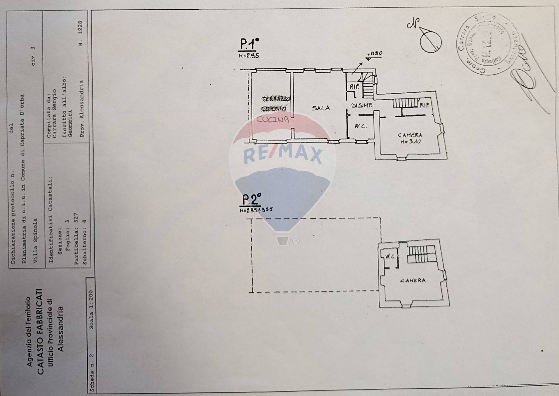 Foto 107 - Rustico Strada Vallemme Villa Spinola
 
3A, Capriata d'Orba - planimetria 1