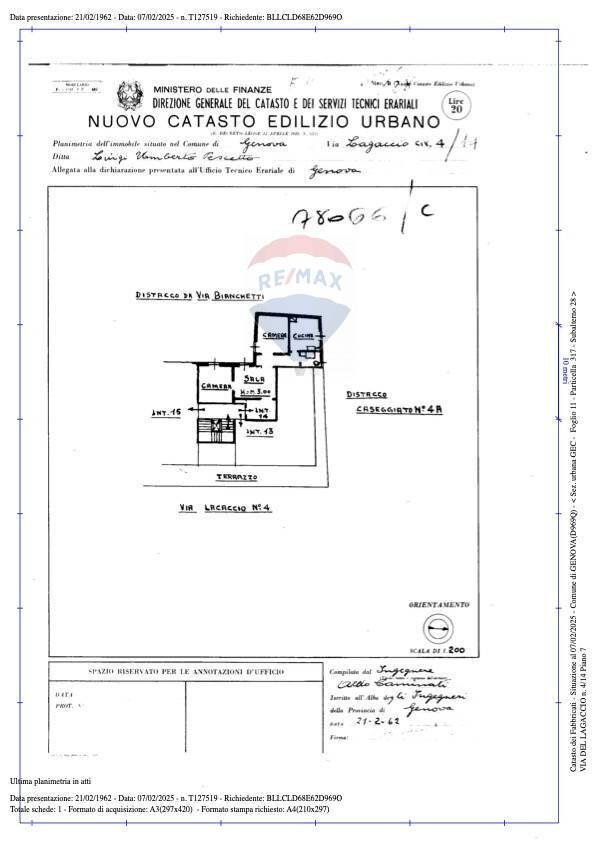 Foto 24 - Appartamento Via Del Lagaccio
 
4, Genova - planimetria 1