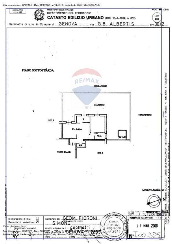 Foto 45 - Appartamento Via Contubernio Giovan Battista D'albertis
 
30, Genova - planimetria 1