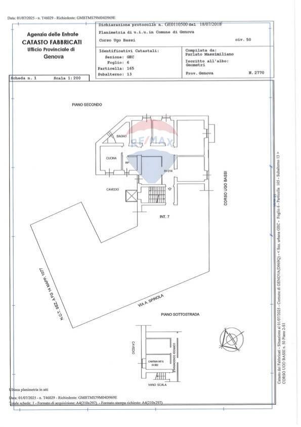 Foto 39 - Appartamento Corso Ugo Bassi
 
50, Genova - planimetria 1
