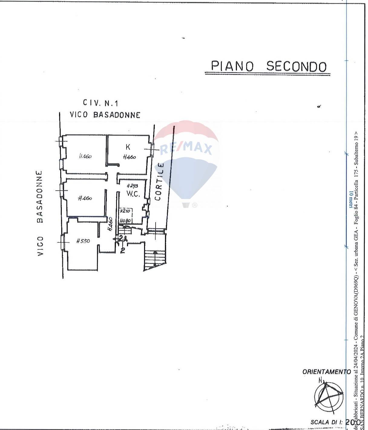 Pianta 2D - Appartamento Via Di San Bernardo
 
10, Genova - planimetria 1
