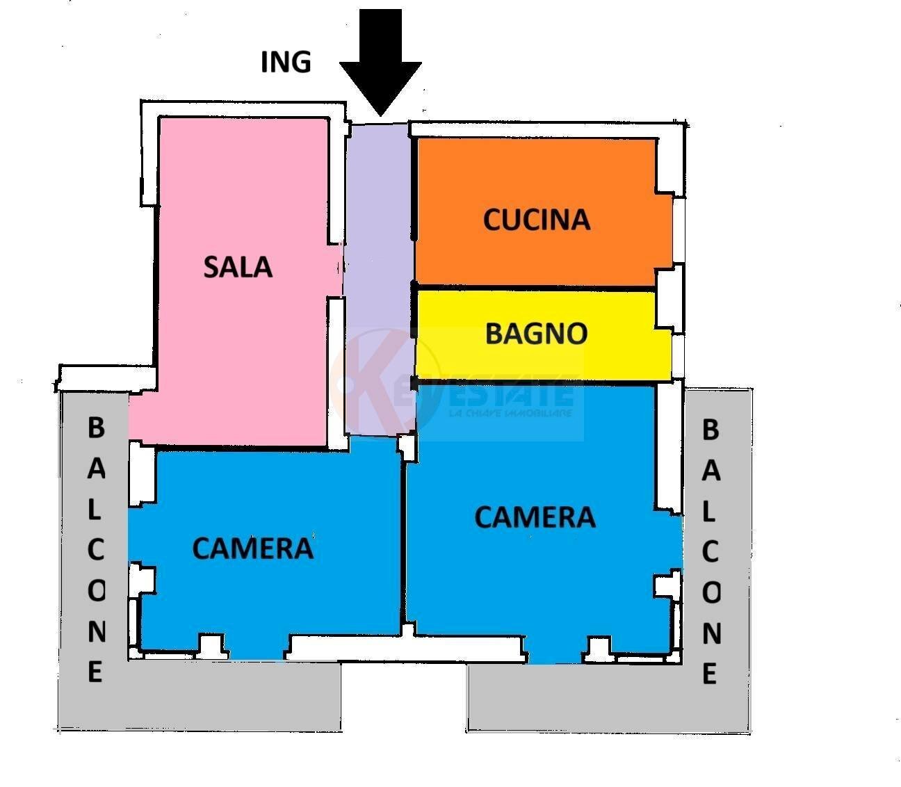 Foto 26 - Trilocale Via Napoli
 
5, Bosa - planimetria 1