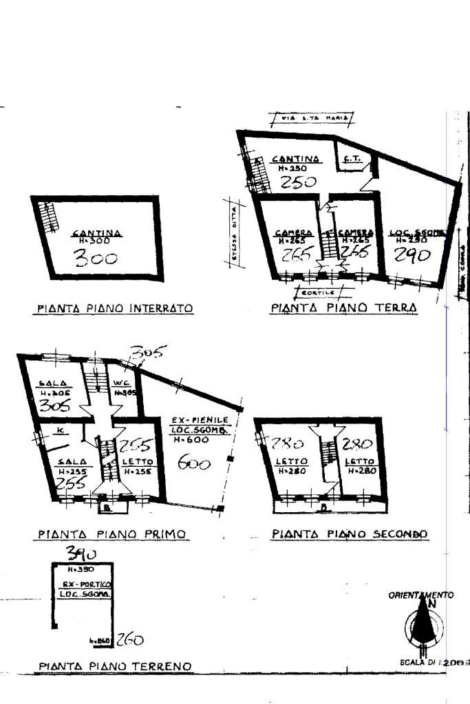 Semi-detached house Via Santa Maria, Tonco - floor plans 1