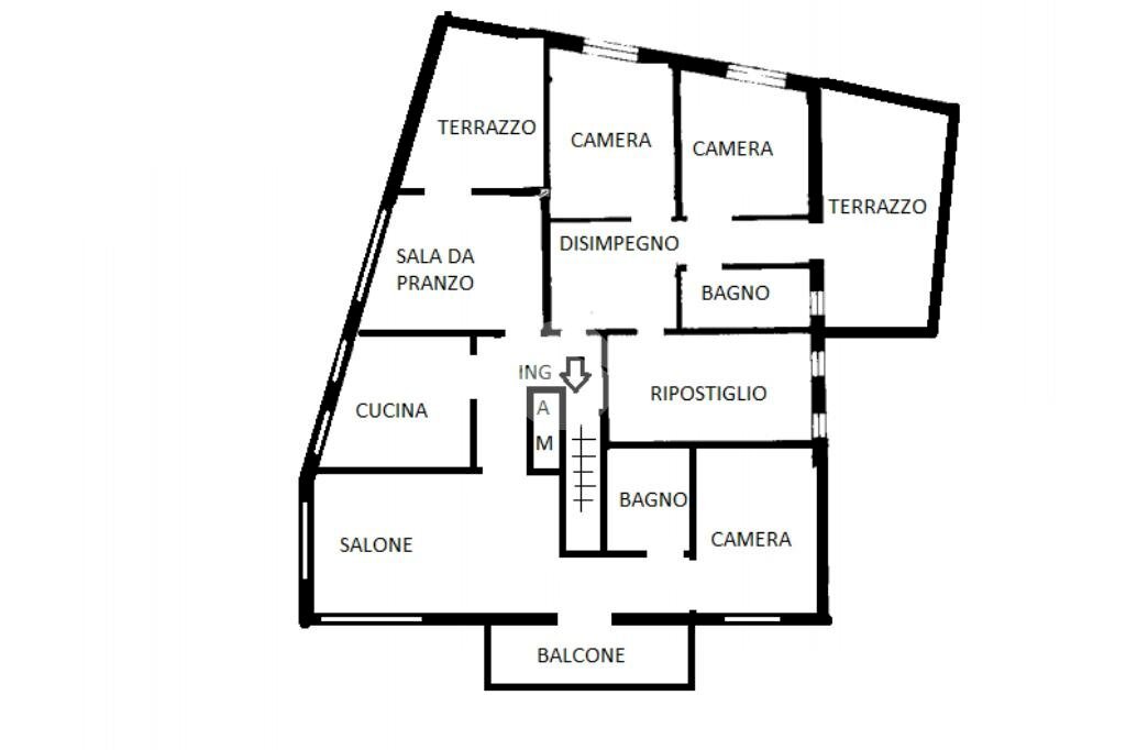 Appartamento Via Cappellaro, Sagliano Micca - planimetria 1