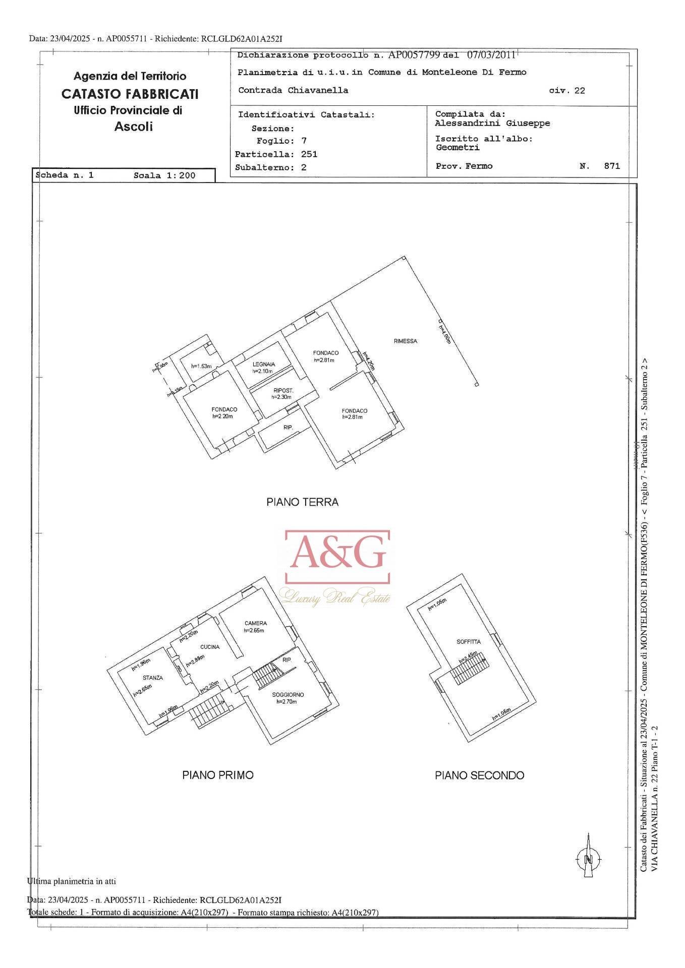 Foto 54 - Independent house Via Chiavanella
 
22, Monteleone di Fermo - floor plans 1