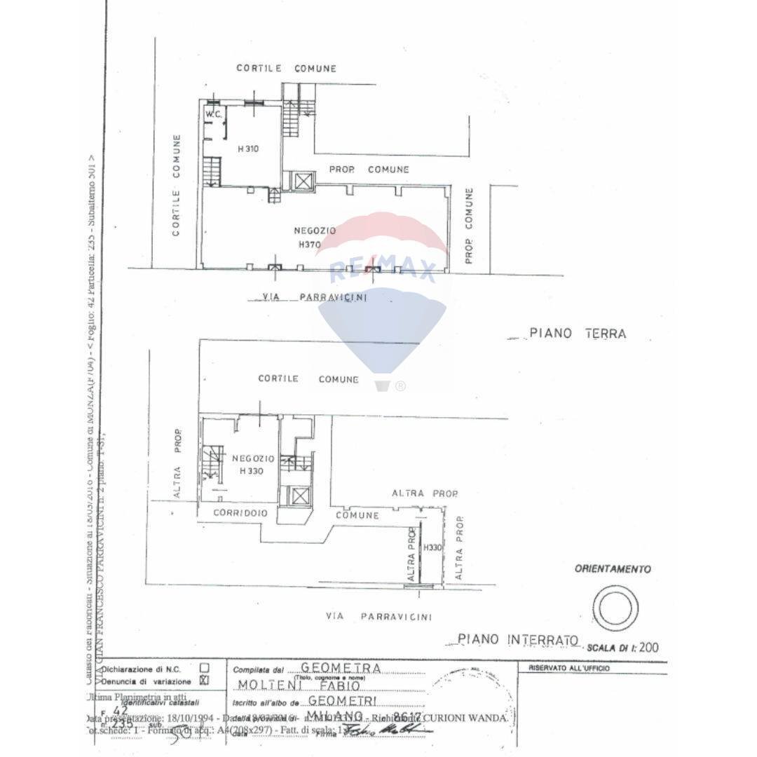 Pianta 2D - Locale Commerciale via parravicini
 
2, Monza - planimetria 1
