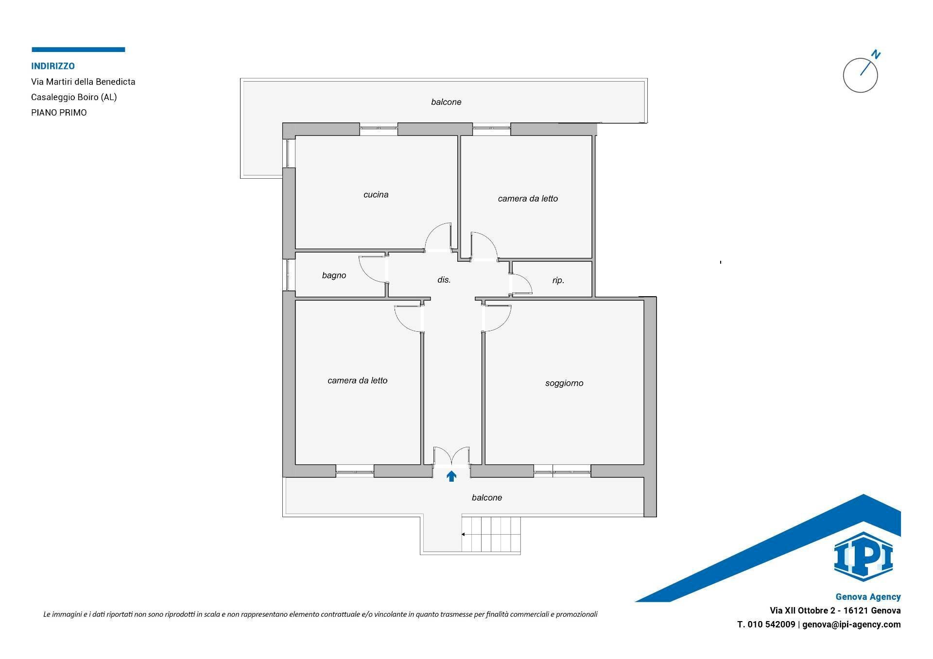 Casa semi indipendente Via Martiri della Benedicta, Casaleggio Boiro - planimetria 1