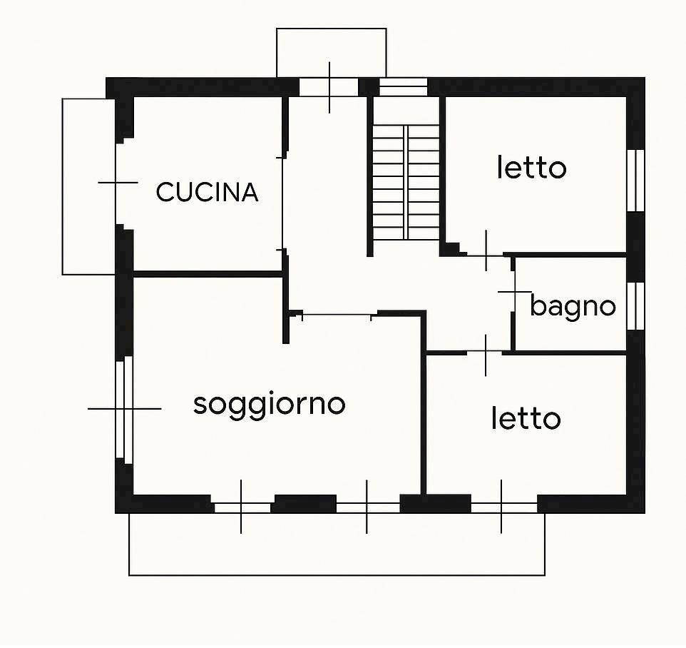 Foto 19 - Villa via Donadei, Belvedere Langhe - planimetria 1