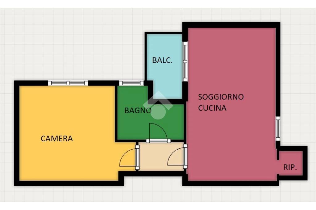 Two-room apartment Via Giorgio Giulini, Rho - floor plans 1
