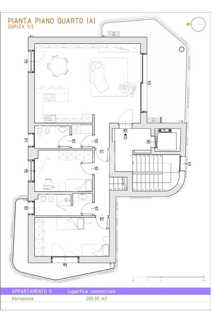 Attico Corso Europa, Rho - planimetria 1