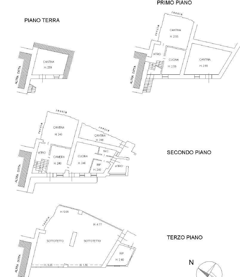 Casa semi indipendente Via Umberto i 13, Bard - planimetria 1