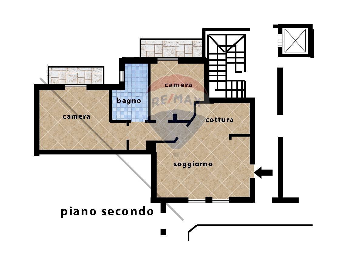 Pianta 2D - Trilocale Via Piave
 
10, Lozza - planimetria 1