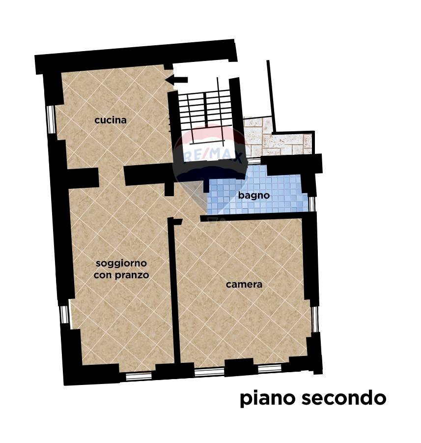 Pianta 2D - Two-room apartment Piazza Della Vittoria
 
6, Gemonio - floor plans 1