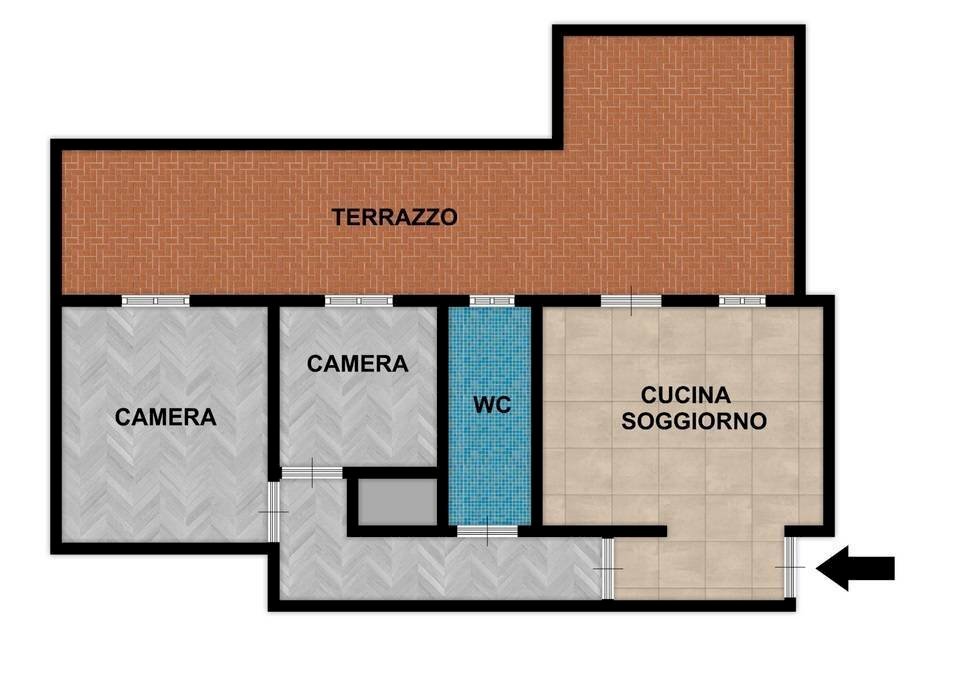 Foto 24 - Trilocale Via Buccheri
 
11, Monreale - planimetria 1