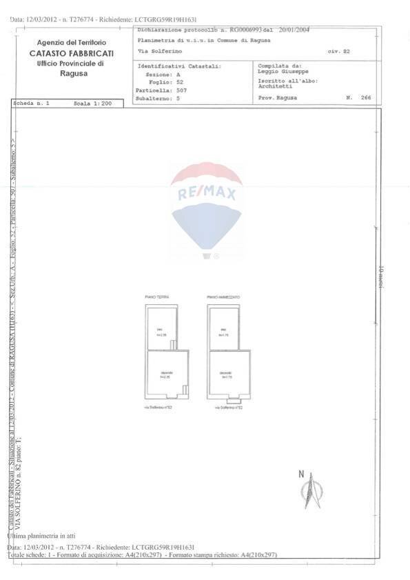 Pianta 2D - Locale Commerciale via solferino
 
82, Ragusa - planimetria 1