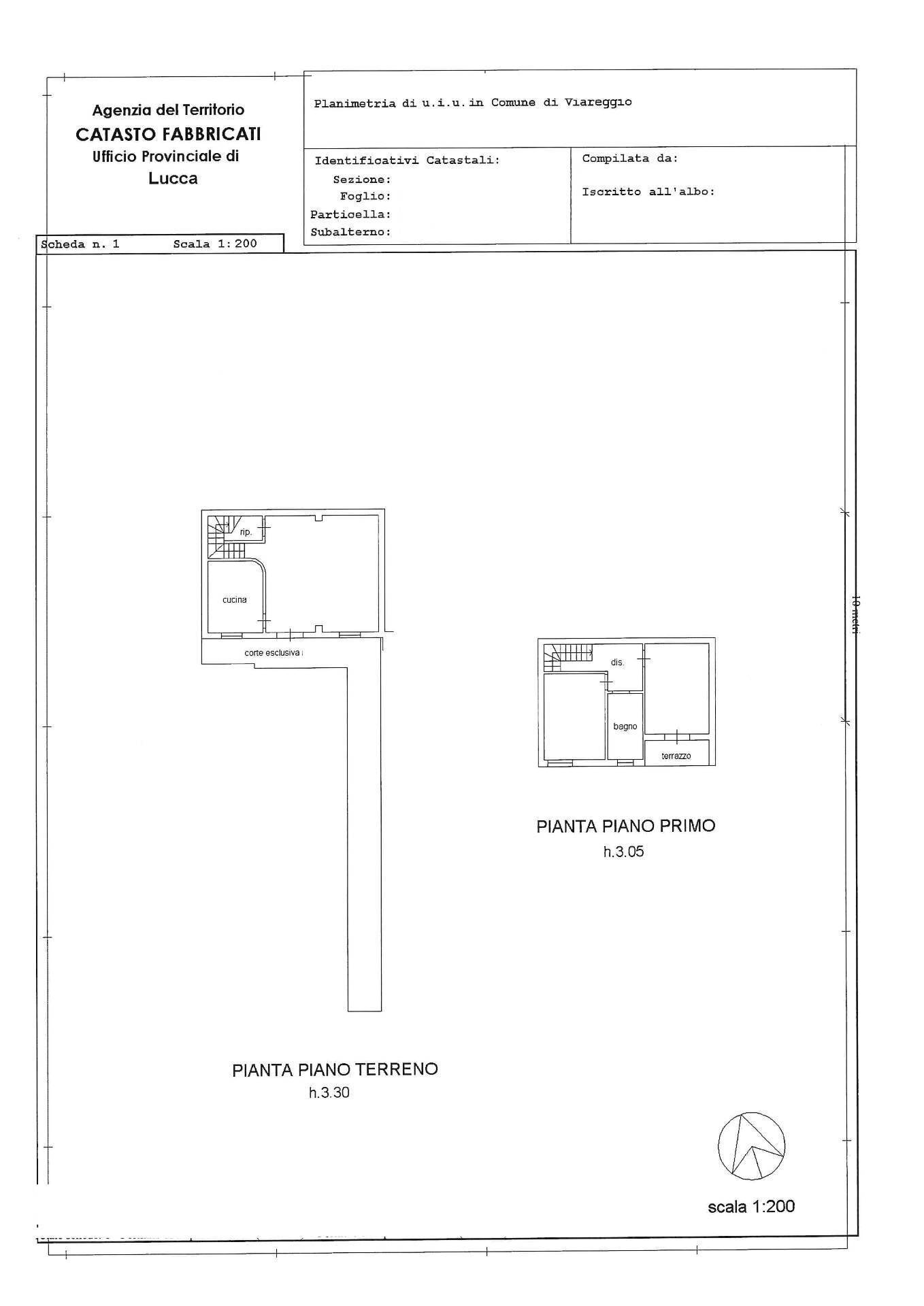 Foto 22 - Casa semi indipendente Via Giotto, Viareggio - planimetria 1