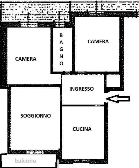 Four-room apartment via Giovanni Giolitti, 12, Piasco - floor plans 1