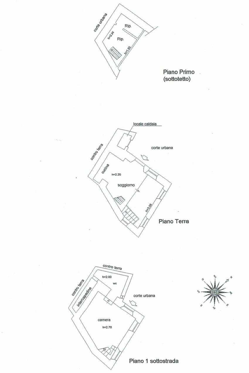 Rustic Località Fena, Bonassola - floor plans 1