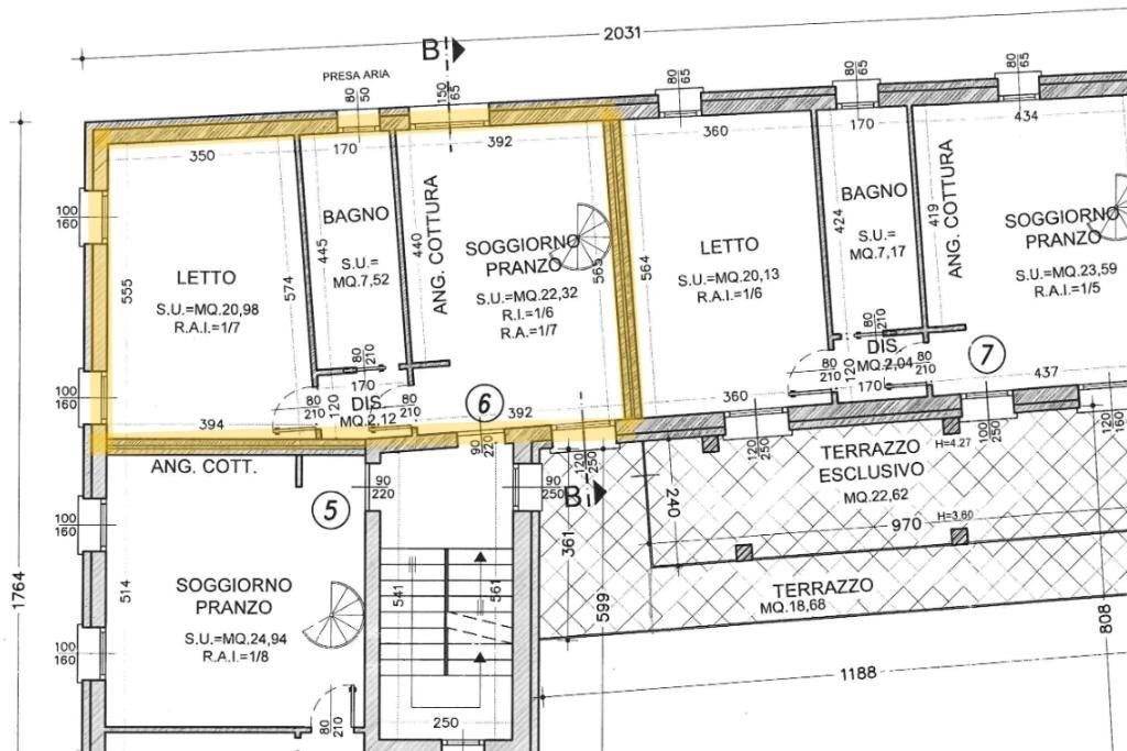 Three-room apartment via XXIV maggio, Campegine - floor plans 1