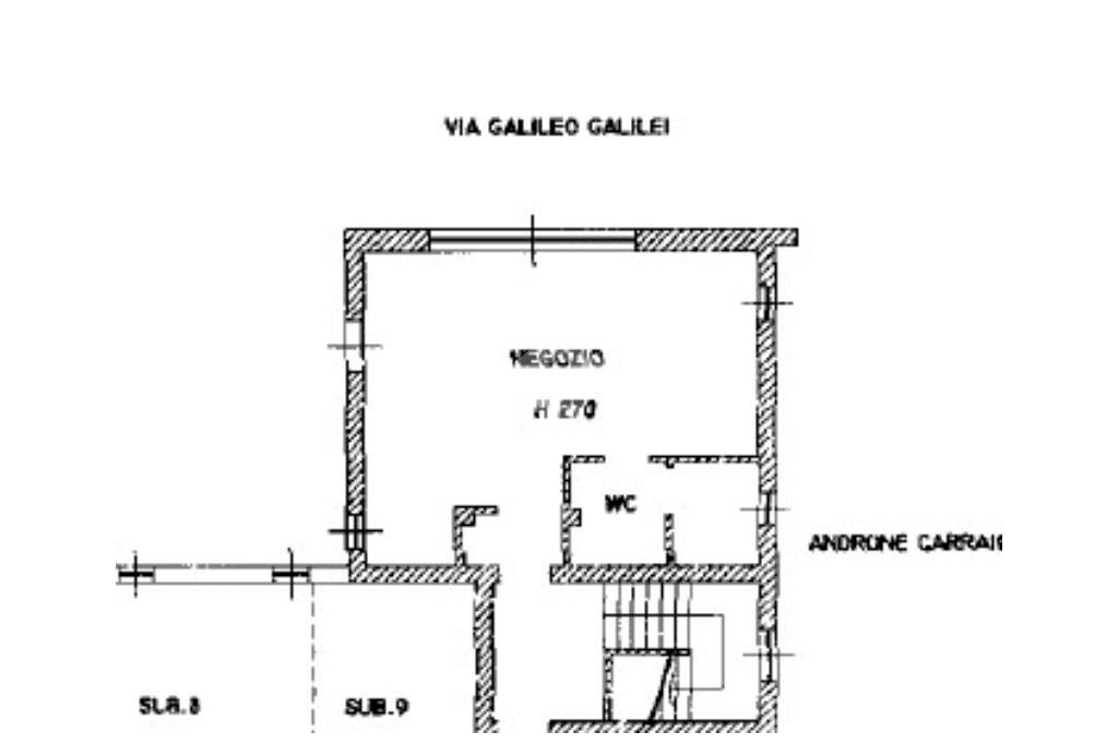 Shop Via Galileo Galilei, Galliate - floor plans 1