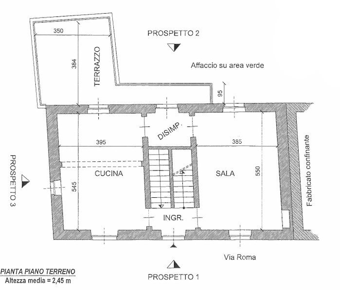 Porzione di casa via Roma, frazione Zanco, Villadeati - planimetria 1