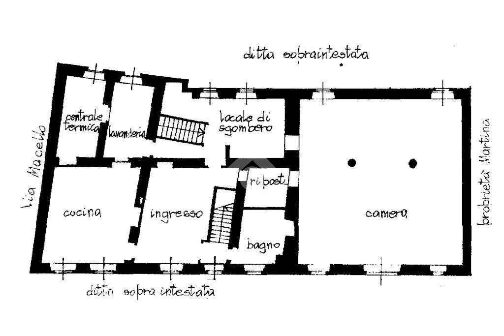 Semi-detached house Via Macello, Cavour - floor plans 1