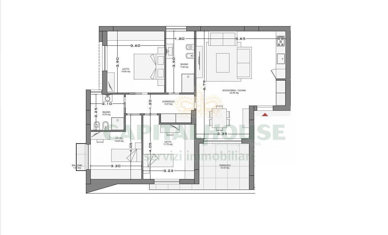 Foto 9 - Four-room apartment via San Nicola, Caserta - floor plans 1