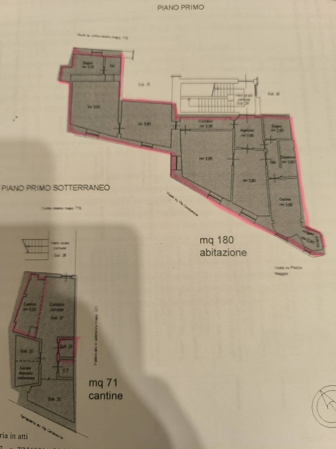 Appartamento via Carassone, 2A, Mondovì - planimetria 1