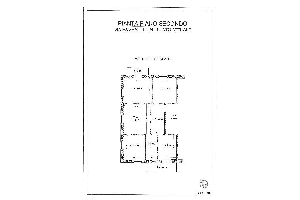 Appartamento via emanuele rambaldi, Chiavari - planimetria 1