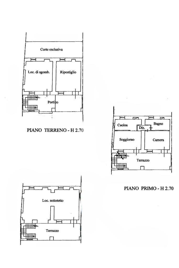Semi-detached house Via Centrale, Castellamonte - floor plans 1