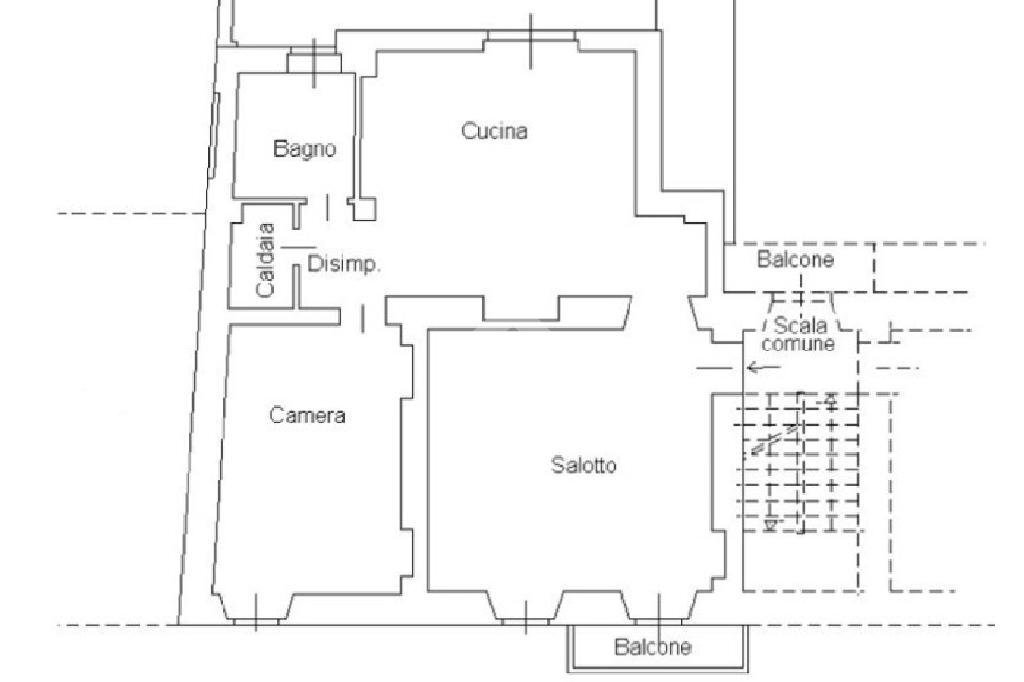 Three-room apartment Piazza Giacomo Matteotti, Cigliano - floor plans 1