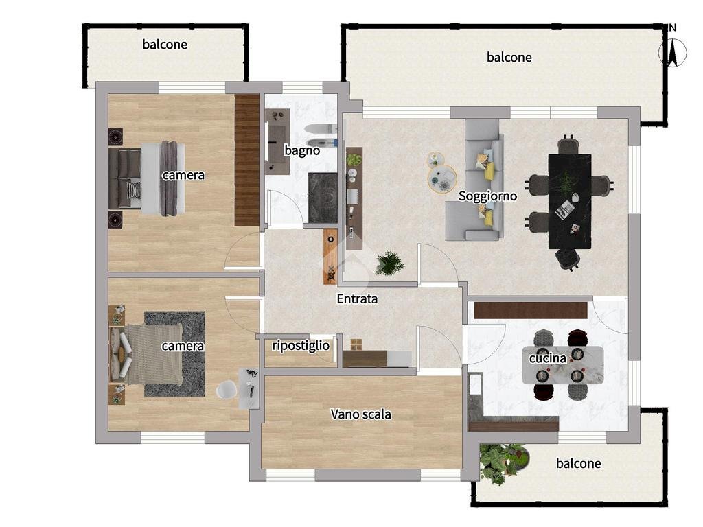 Villa Via revignano, La Loggia - floor plans 1
