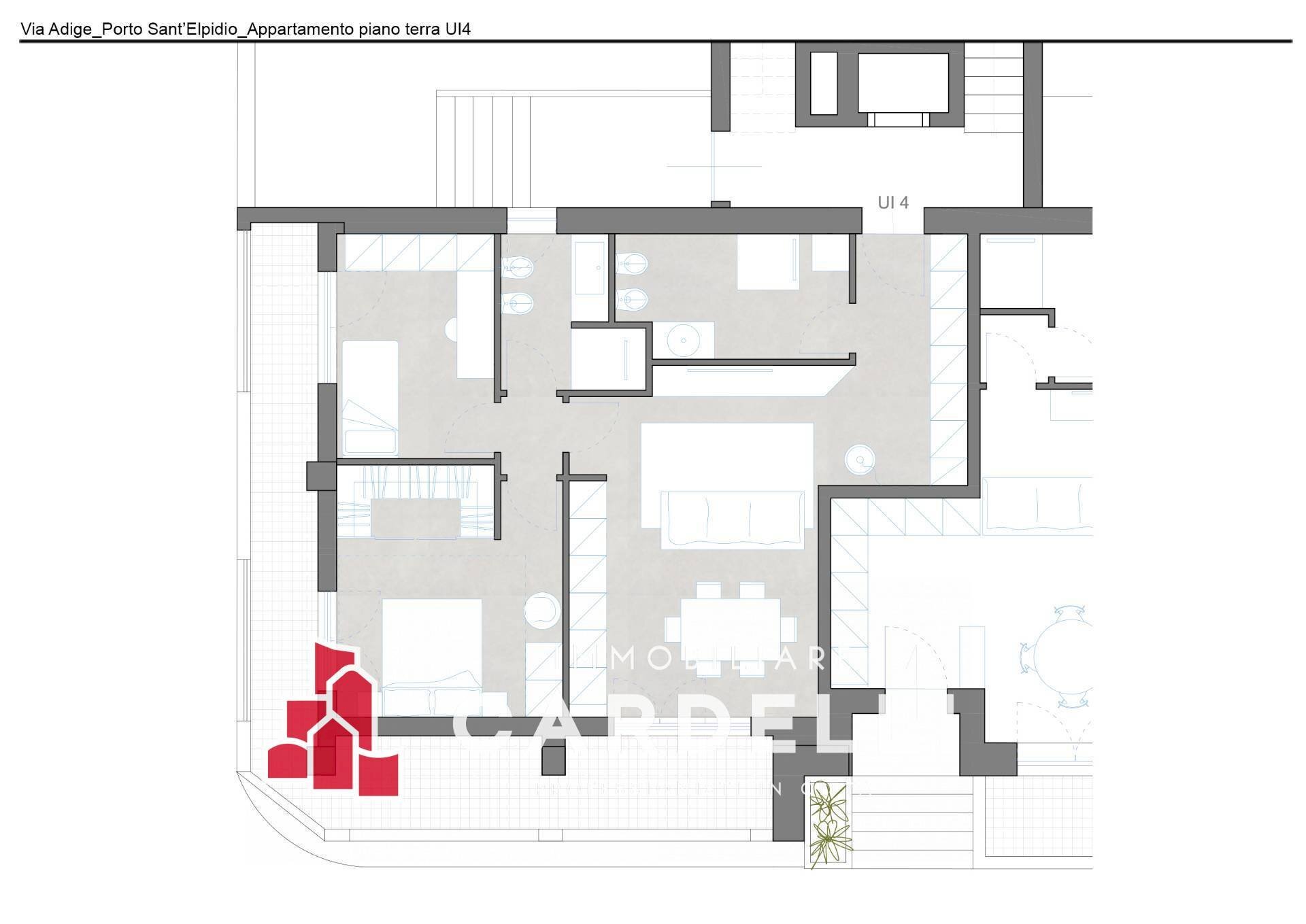 Foto 9 - Trilocale Via Adige
 
45, Porto Sant'Elpidio - planimetria 1