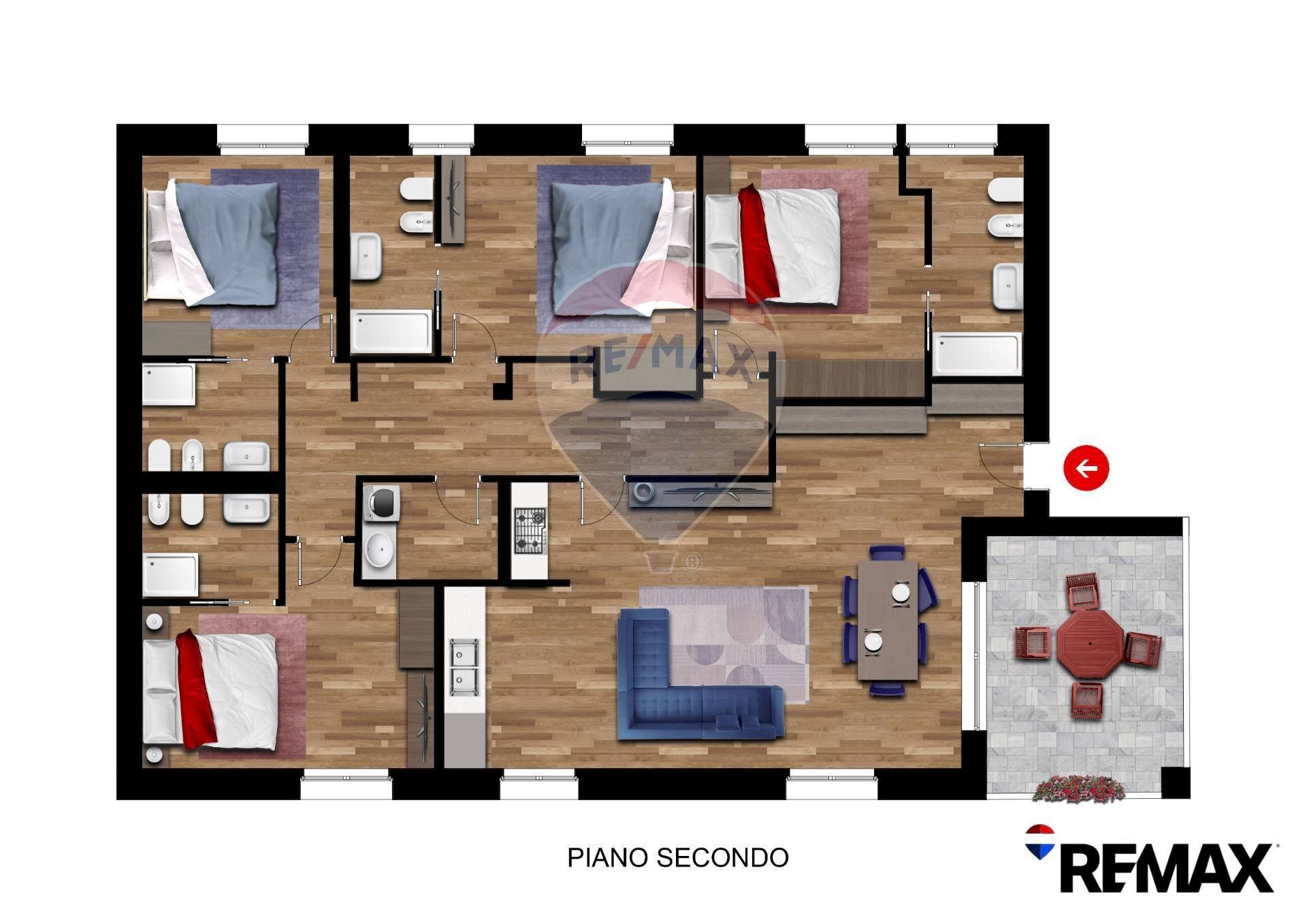 Pianta 2D - Appartamento VIA CASCINE
 
11, Levate - planimetria 1