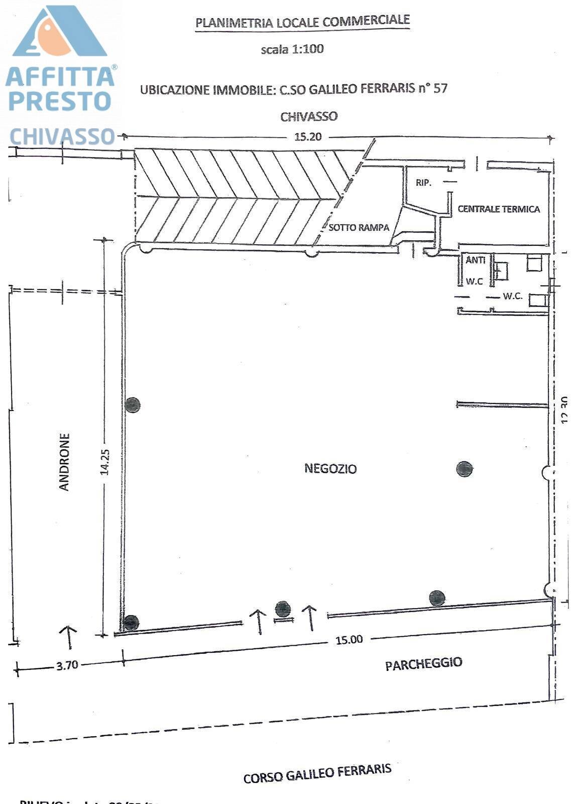 Foto 4 - Negozio Corso G Ferraris
 
55, Chivasso - planimetria 1