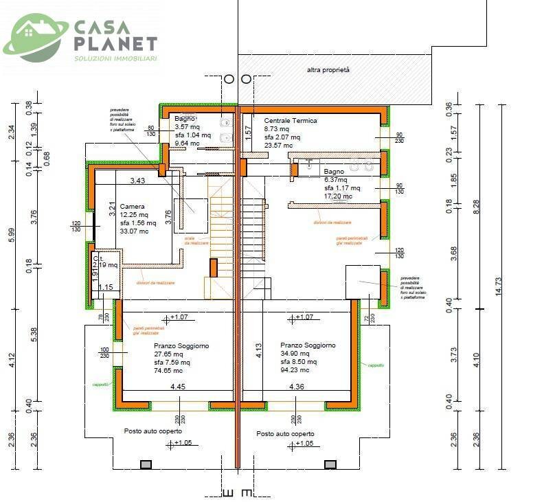 Foto 5 - Casa semi indipendente VIA TRENTO, Mogliano Veneto - planimetria 1
