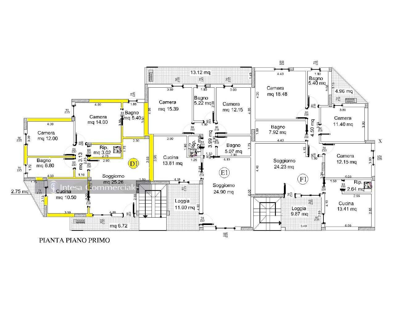 appartamento d1 - Three-room apartment Roncadelle - floor plans 1