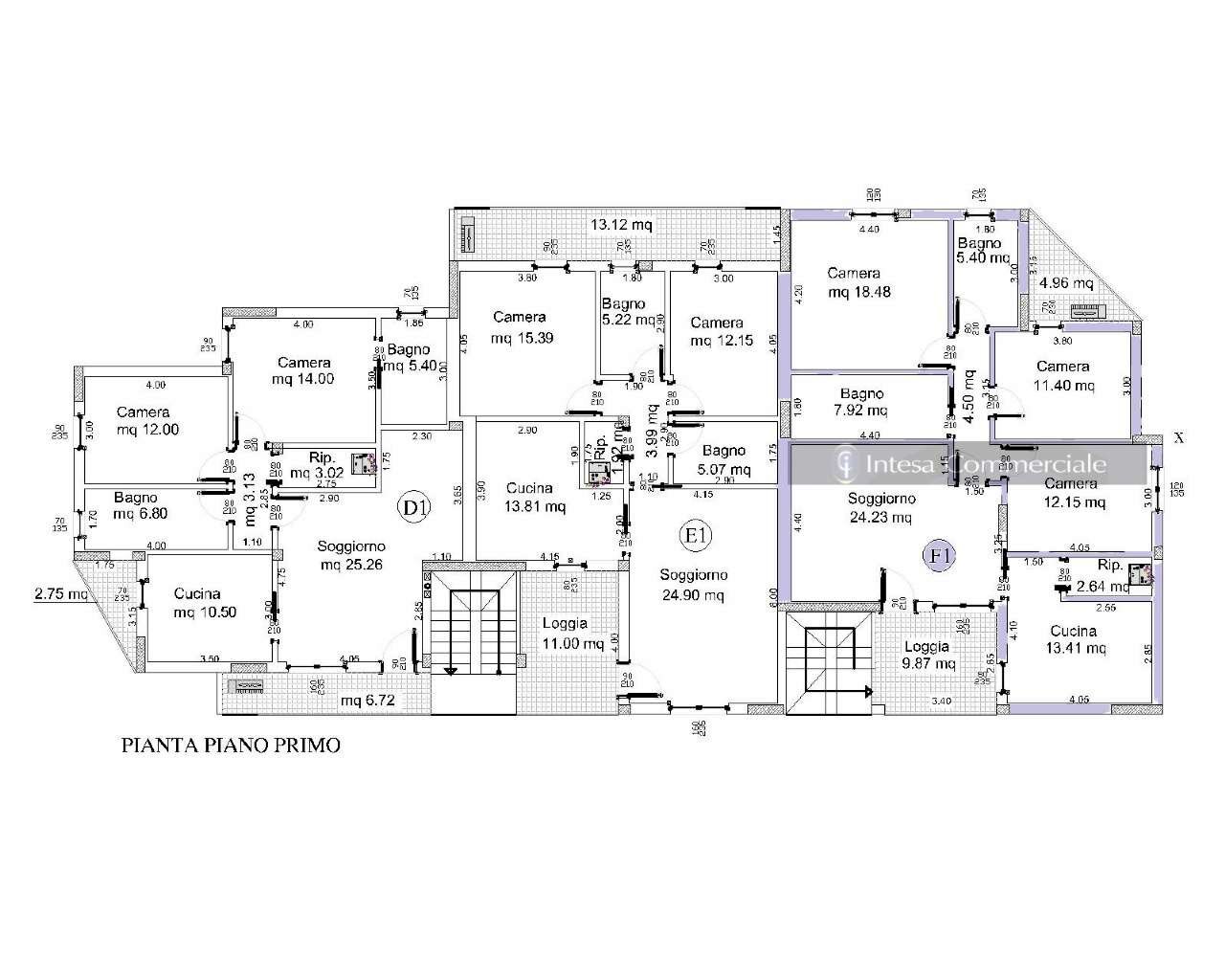 appartamento f1 - Four-room apartment Roncadelle - floor plans 1