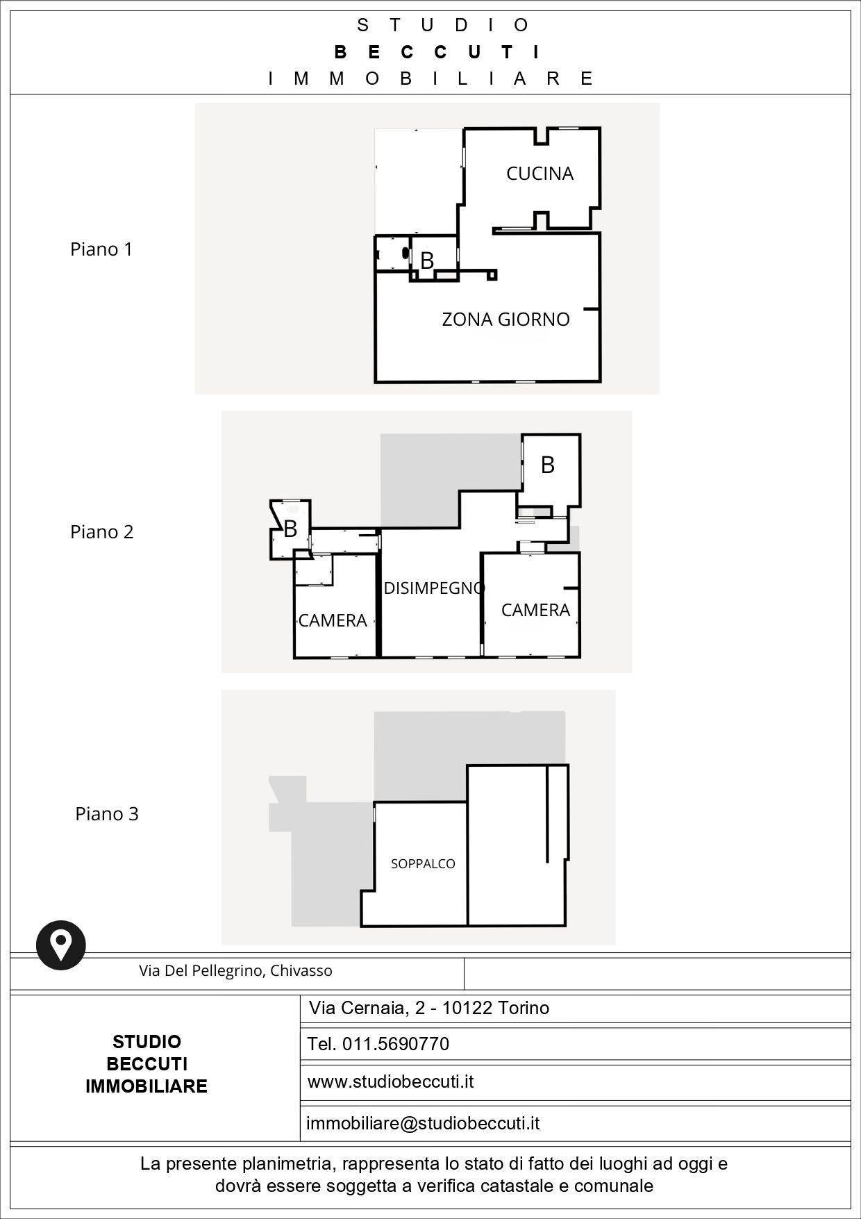Foto 87 - Semi-detached house via del pellegrino, Chivasso - floor plans 1
