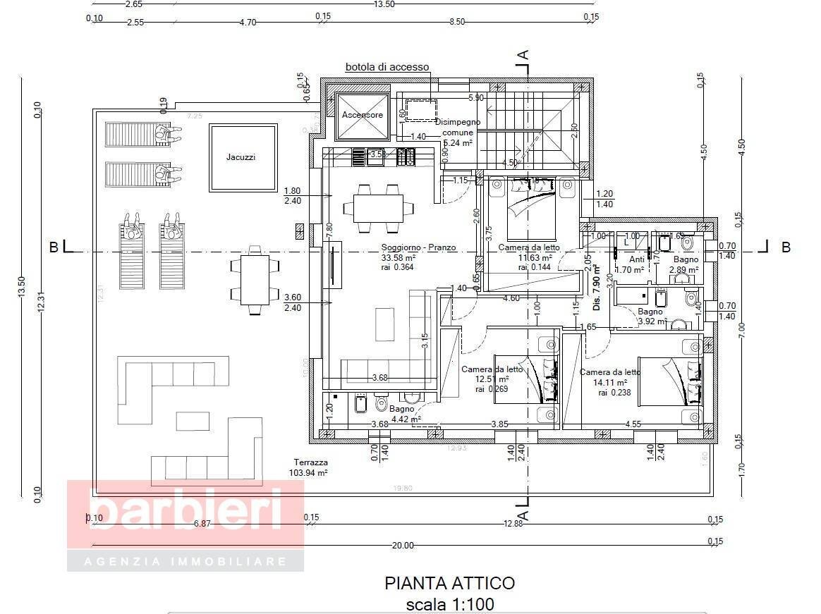 Foto 16 - Trilocale Piazzale Napoli
 
5, Cervia - planimetria 1