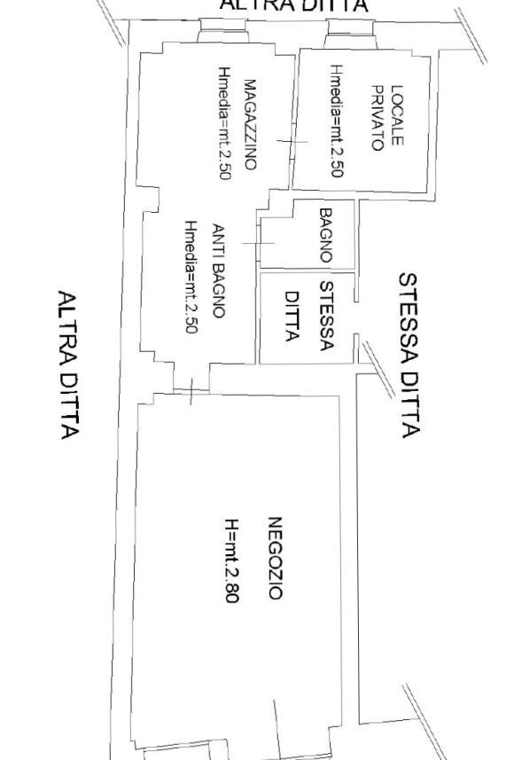 Negozio via delle Rosine, 2, Mondovì - planimetria 1
