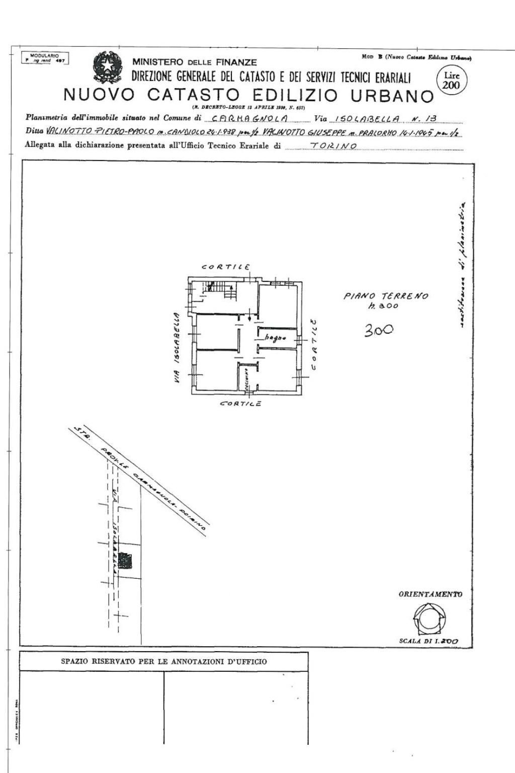 Appartamento via Isolabella, 13, Carmagnola - planimetria 1
