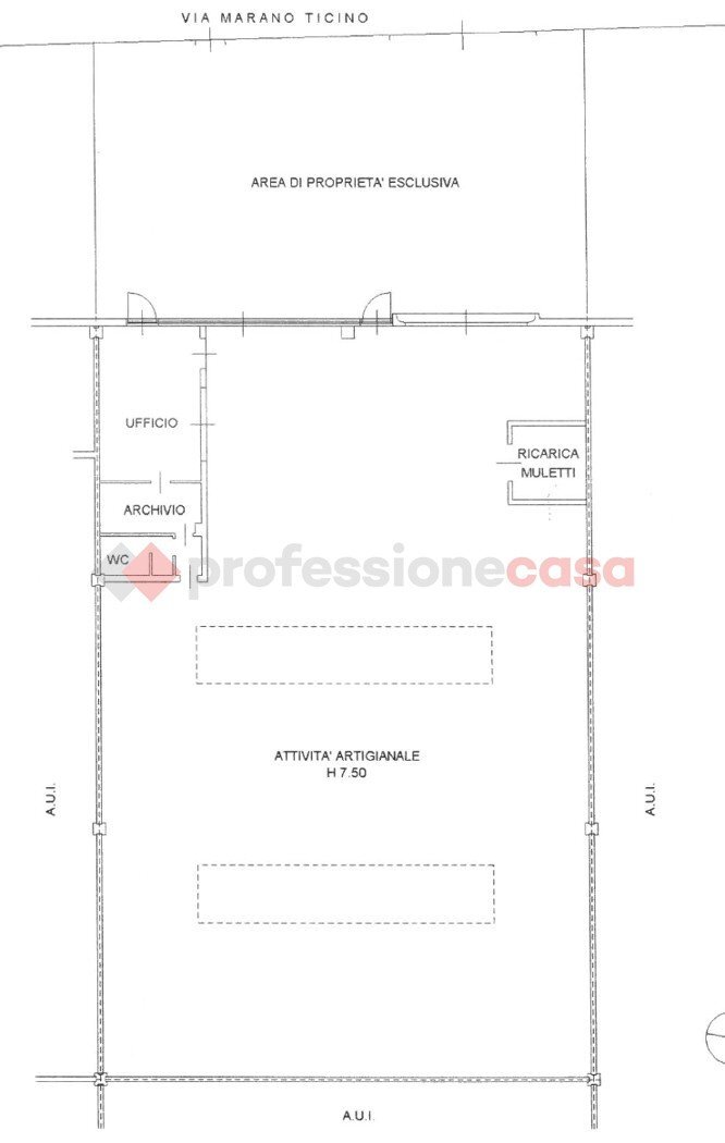 Capannone via Delle Robinie, Mezzomerico - planimetria 1