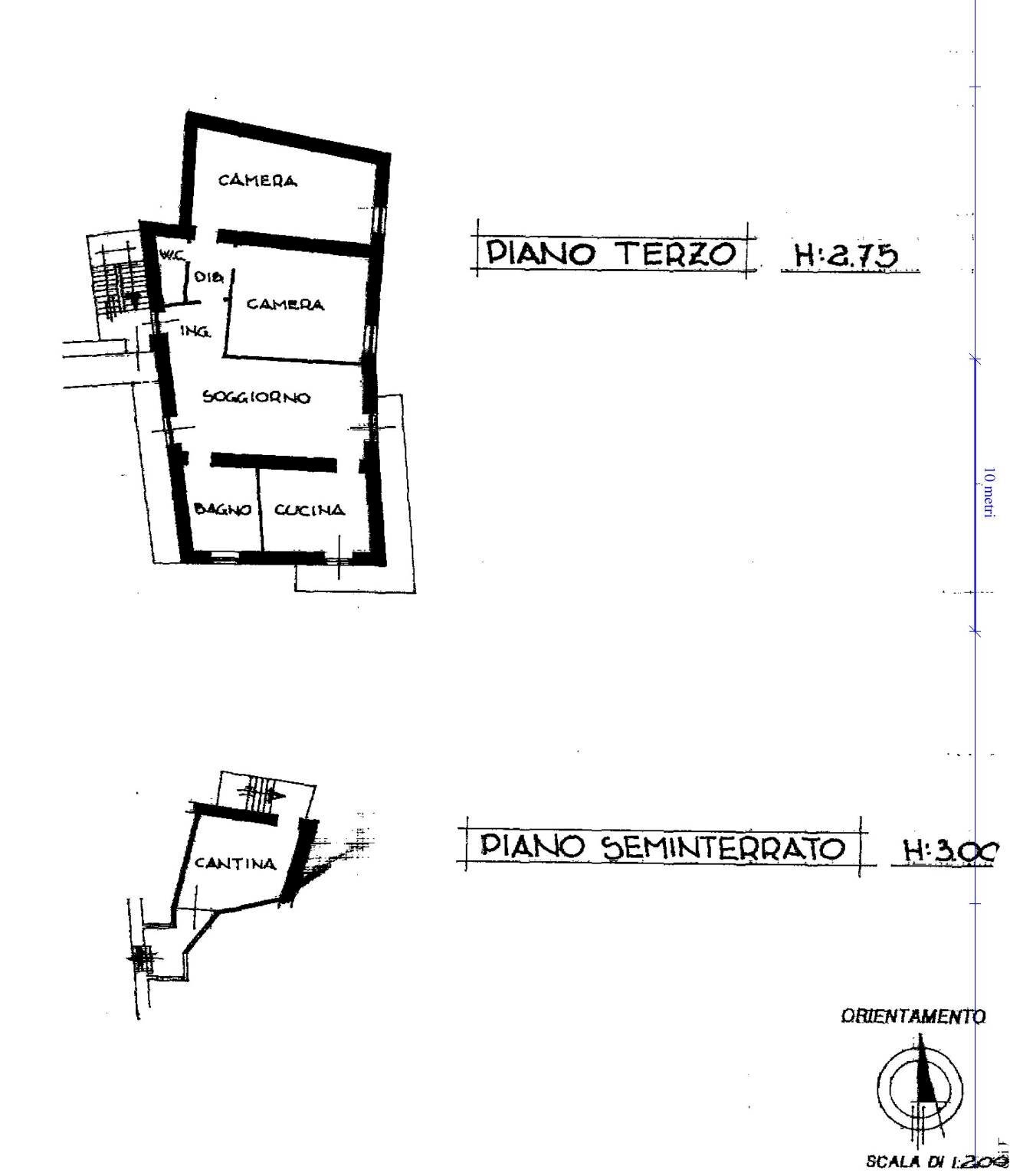 Four-room apartment via Visca, 5, Chieri - floor plans 1