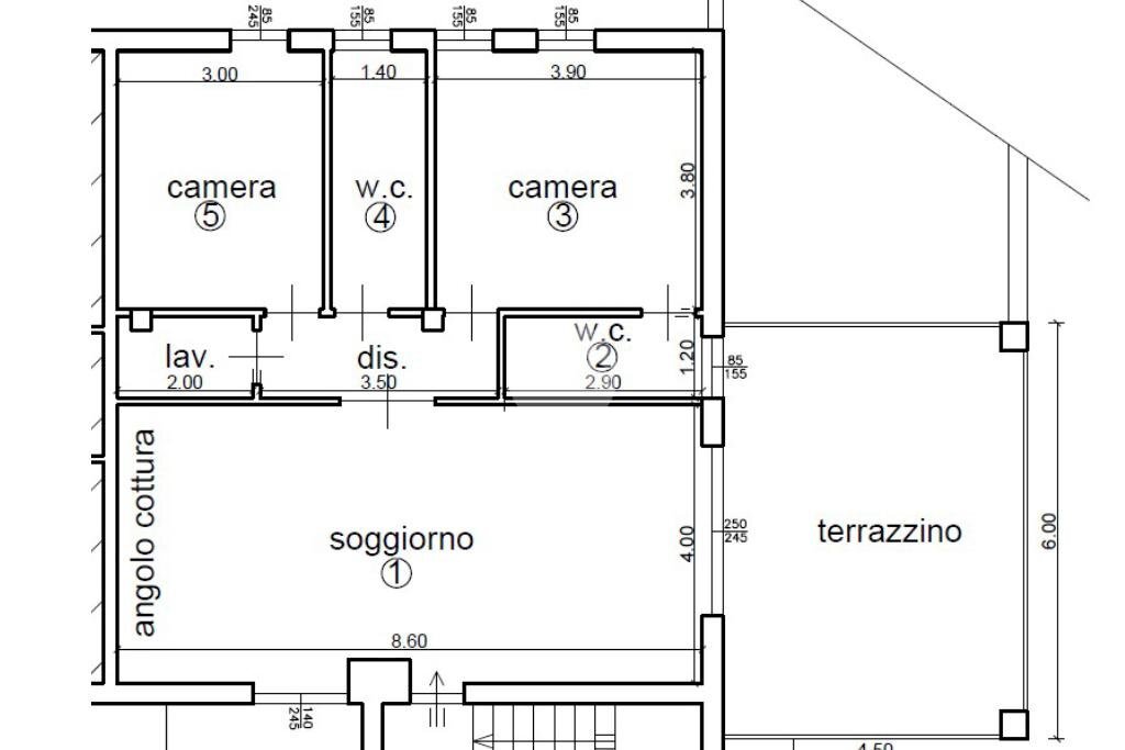 Quadrilocale Via Cervinia, Rivalta di Torino - planimetria 1