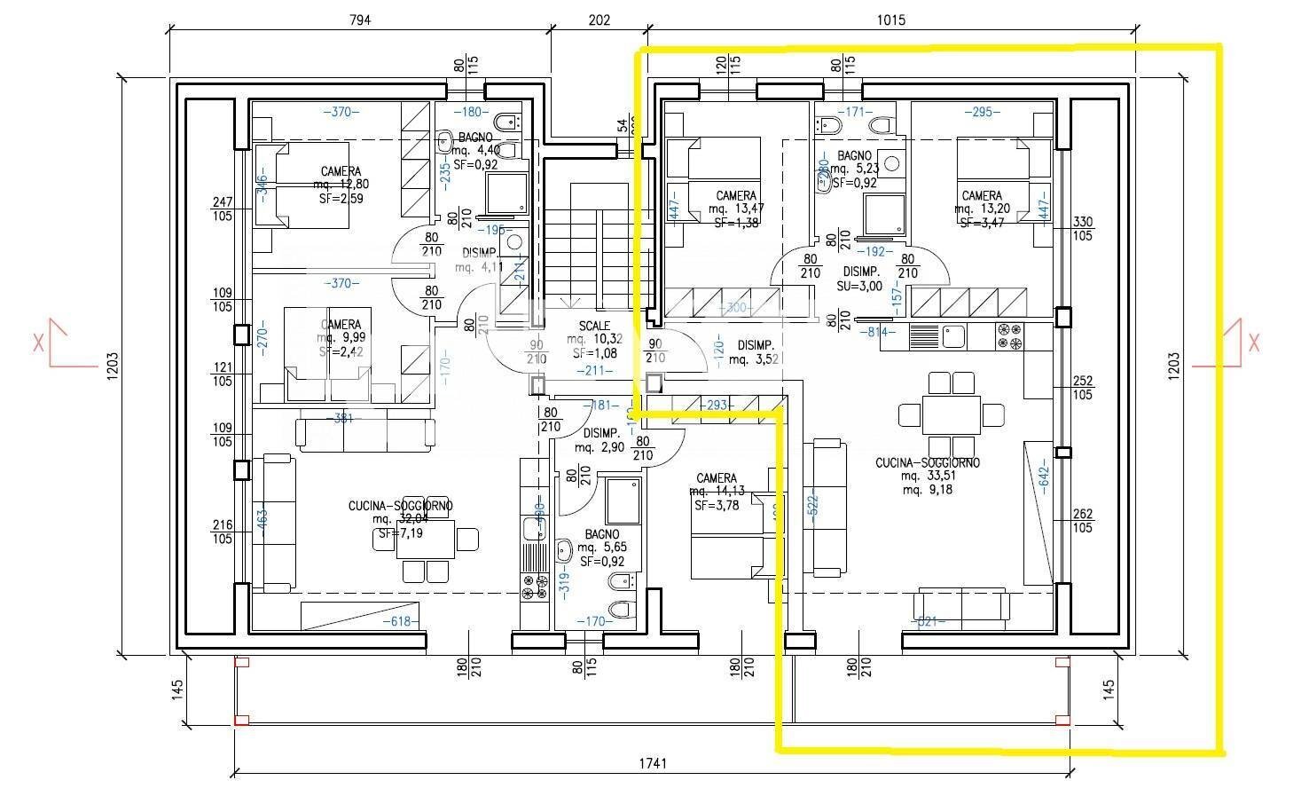 Foto 27 - Trilocale Sella Nevea via Friuli
 
3, Chiusaforte - planimetria 1
