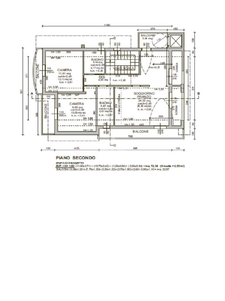 Trilocale Viale Marenzio, Riccione - planimetria 1